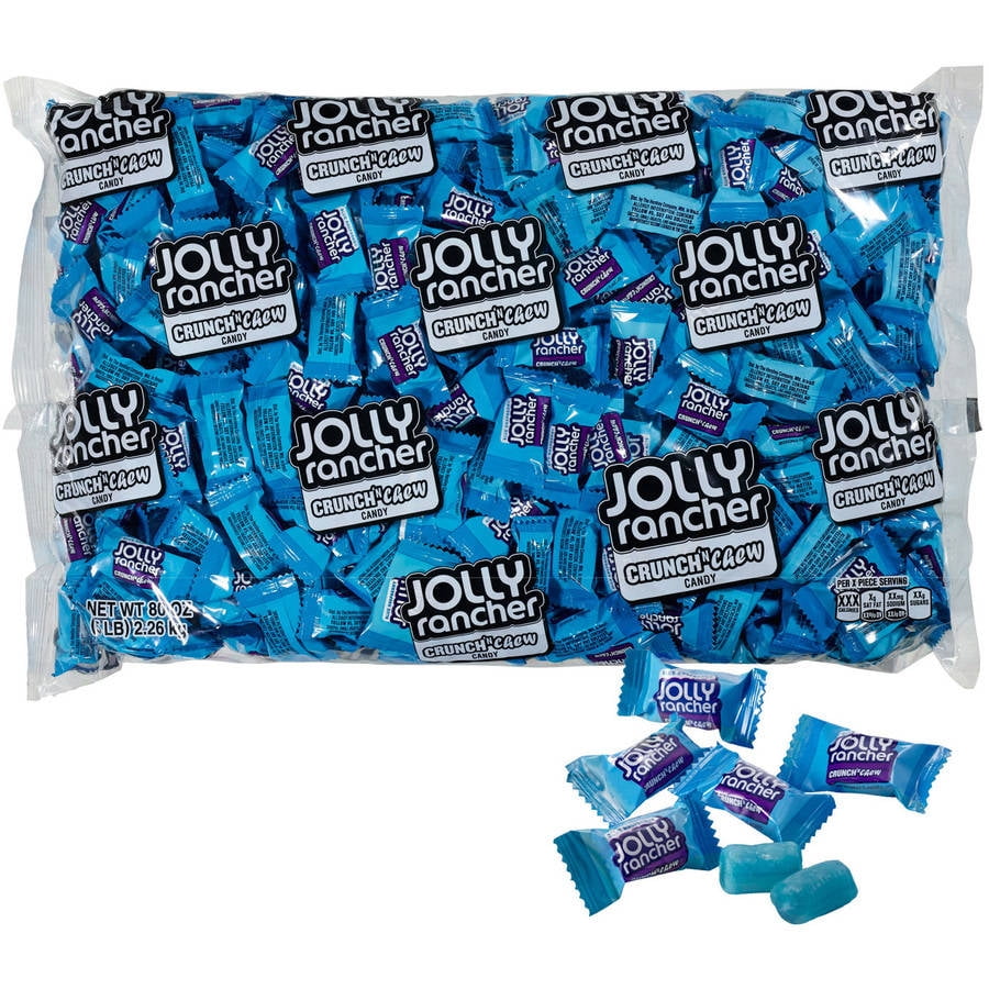 Jolly Rancher Crunch 'n Chew Blue Raspberry Candy, 80 oz