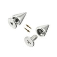 thumbnail image 4 of 7x9mm Screw Back Stud Rivets Spikes Zinc Alloy Silver Tone 50 Sets, 4 of 5