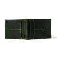 thumbnail image 4 of Green Leather Money Clipper BI-FOLD Wallet for Mens, 4 of 5