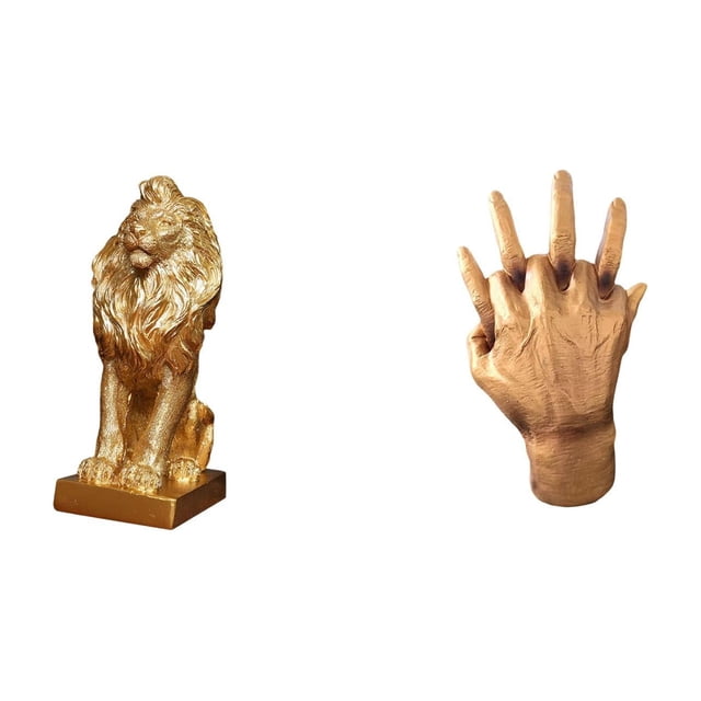 Escultura de león, estatua coleccionable, adorno de mesa, figura artística decorativa para oficina, hogar, estantería, regalo de cumpleaños, escultura