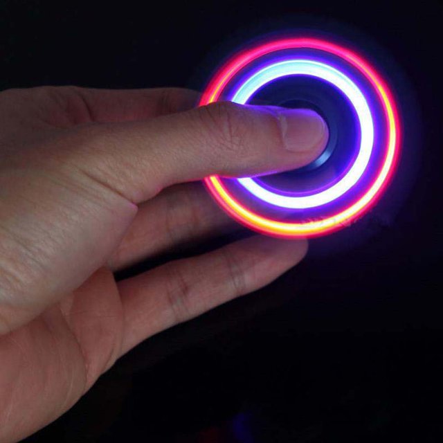 Poweful Wonderful Metal with LED Light Hand Spinner Toys Compact Size Design With Multi-Function Anxiety And Stress Reducer
