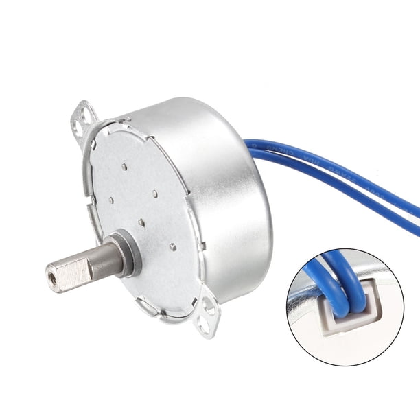 Fielect AC 110V Synchronous Motor 5-6RPM – Turntable Motor With CW/CCW Direction, 4W, Single Flat Shaft For DIY Projects 2 thumbnail image