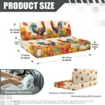 thumbnail image 7 of FOR U DESIGNS Rooster Chicken Pumpkin Leaf Print RV Dinette Cushion Covers 2 Pieces Scratch-resistant Camper Seat Covers Dinette Booth Elastic RV Couch Cover Loveseat Sofa Chair Cover Halloween Decor, 7 of 7