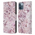 thumbnail image 1 of Head Case Designs Officially Licensed Micklyn Le Feuvre Marble Patterns Berry Frosting Art Deco Pattern Leather Book Case Compatible with Apple iPhone 12 / iPhone 12 Pro, 1 of 6