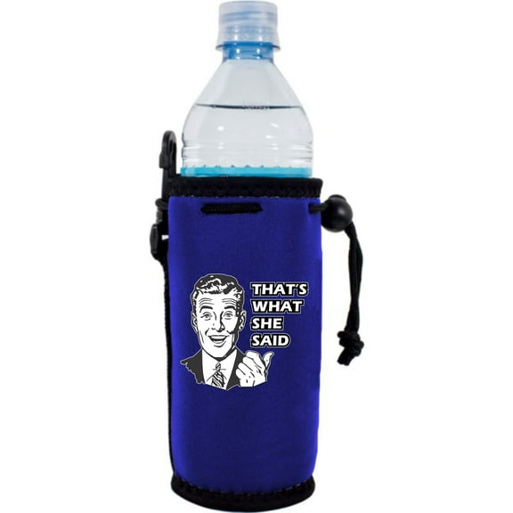 That's What She Said Neoprene Water Bottle Coolie (Royal Blue)