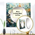 thumbnail image 3 of Designart "Green Blue Calm Oasis II" Abstract Botanicals Green Large Square Mirror - Square Bedroom Mirror Printed Wall Decor - Modern Square Printed Wall Mirror Art, 3 of 5