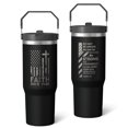 thumbnail image 2 of 1pc Men 30oz Tumbler with Straw & Handle - Insulated Stainless Steel Cup | Holiday Gift for Man Women (Christmas, Valentine's, Birthday), 2 of 7