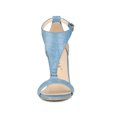 thumbnail image 2 of BLISSFUL STEP Women's T Strap Open Toe Stiletto Heel Sandals Blue 7, 2 of 8