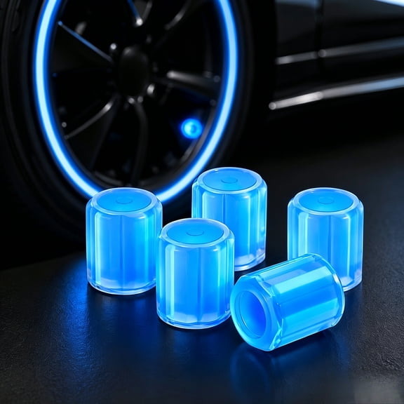 Universal Fluorescent Tire Valve Caps, 8 Pcs Glow in The Dark Stem Covers for Car SUV Bicycle Motorcycle
