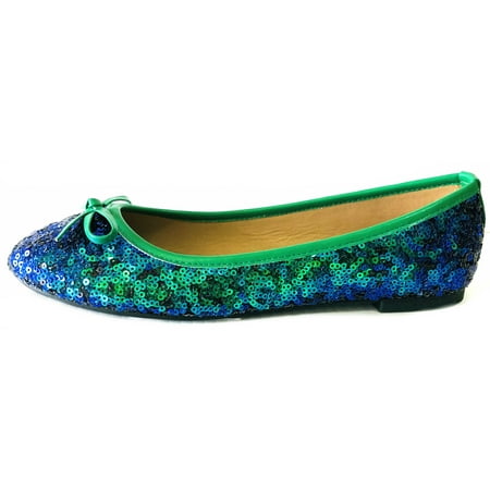 women's sequin flats