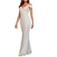thumbnail image 5 of Vestido largo de noche sólido con lentejuelas y cuello en V de manga corta Sexy para mujer a la moda Fridja  bnh4393, 5 of 9
