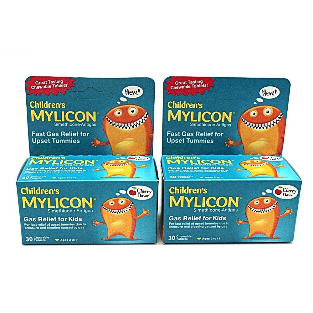 Mylicon Children's Fast Gas Relief for Kids, Cherry, 60 Chewable