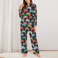 thumbnail image 2 of Balery Retro Video Game Pattern Pajama Sets for Women Long Sleeve 2 Piece Sleepwear Loungewear Sets Soft PJ's with Pockets Long Sleeve Comfy Pj Sets-, 2 of 7