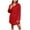 Red, variant on Fanxing Plush Soft Robes for Women, Premium Fleece Jacquard Knee Length Robe Womens Cozy Warm Bathrobe Beige L