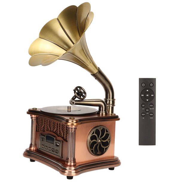 Tocadiscos de vinilo NikouMX Mini gramófono retro completo rendimiento de  alta gama