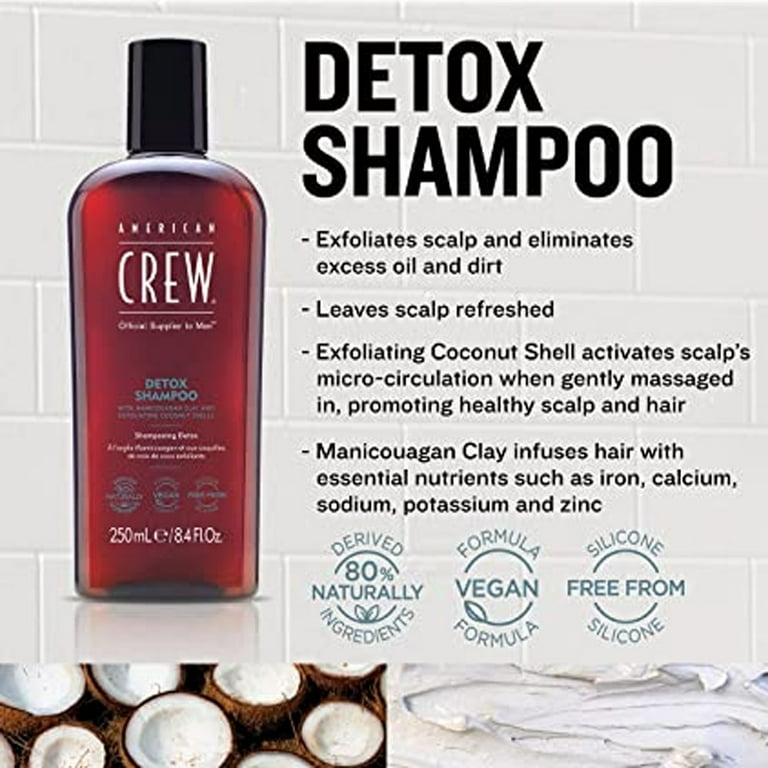 Detox Shampoo by American Crew for Men - 33.8 oz Shampoo