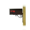 thumbnail image 2 of Special Lite Products TC-BWN-FS-1018-BLK Standard Steel Curbside Mailbox with Baldwin Front Single Mailbox Mounting Bracket - Black, 2 of 4