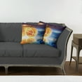 thumbnail image 7 of Ambesonne Abstract Throw Pillow Cover 2 Pack, Burning Basketball Art, 24", Blue Yellow, 7 of 7