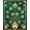 Green And Gold, Pattern 15, variant on ODIKA Bathroom Ornamental Vintage Watercolor Plume Scrolls Classical for Playroom, Bedroom, Reading Nook, Pet Friendly & Kids Safe Play