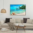 thumbnail image 5 of Otra decoración de la pared Kits de playa de pintura de diamante de bricolaje para adultos niños, kits de arte de diamante de paisaje de taladro completo redondo 5d pintura de gema de mar bordado, 5 of 5