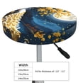 thumbnail image 4 of Honeii Moonlit Golden Tree Peacock Bar Stool Covers – Perfect Fit for 12" to 14" Round Stools, Crease-Resistant, Stretchy, Washable & Dustproof Seat Slipcovers-14 inch, 4 of 7
