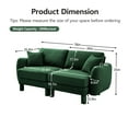 thumbnail image 5 of Newest Boucle Fabric 2-seater Loveseat Sofa Couch Distinctive Shell-shaped Armrests,Cylindrical Legs Wrapped,Self-fabric,Green Color, 5 of 15