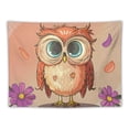 thumbnail image 5 of Orinice Owl Flower Cute Tapestry Wall Hanging Unique Style Graphic Tapestries Home Wall Decor Art for Living Room Bedroom Apartment Farmhouse Dorm 60x50inch, 5 of 6