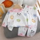 thumbnail image 2 of Odeerbi 1-6 Años Niños Niñas Pijama de Verano de Algodón de Manga Larga Conjunto de Pantalones Con Estampado Suave Ropa de Dormir Conjuntos de Pijama de Dos Piezas, 2 of 5