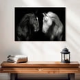 thumbnail image 2 of Elephant Stock Monochromatic Horses Wall Art - Horizontal Canvas Wall Art - Living Room Wall Decor - Animal Canvas - Black And Gray Decor - 24" x 16", 2 of 8
