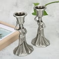 thumbnail image 3 of Candelabro, 1 par de velas vintage con forma de ángel, candelabro, candelabro, resultados impresionantes, 3 of 8