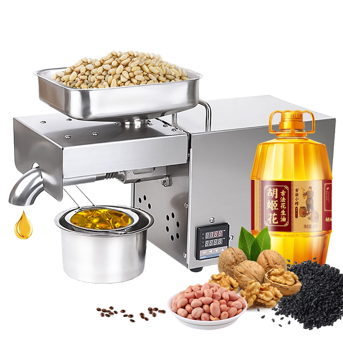1500W Kitchen Oil Press Machine, Electric Automatic Oil Press Extractor