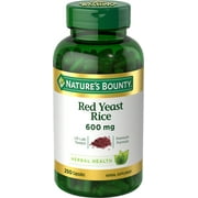 Nature's Bounty Red Yeast Rice 600MG, 120 Capsules