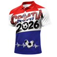 thumbnail image 2 of 2026 Soccer Cup Jersey for Men, Polo Collar Short Sleeve Country Name & Ball Graphic Top - Breathable Fan Shirt for Match Day & Casual Wear Blue S, 2 of 5