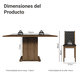 thumbnail image 3 of Juego de Comedor MADESA Mesa Tablero de Madera 8 Sillas Marrón/Negro Marisa, 3 of 10