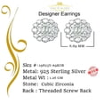 thumbnail image 5 of King of Bling's 925 Yellow Sterling Silver 0.74ct Cubic Zirconia Women's Hip Hop Flower Earrings, 5 of 12