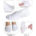 thumbnail image 4 of 30Pairs No Show Socks Cotton Liner Low Cut Sock for Men Women Thin 30 Pack Solid Color White Summer travel, 4 of 7