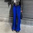 thumbnail image 1 of Ladies Bodycon Pants Slight Flare Leg Elastic High Waist Casual Style Daily Suit, 1 of 7
