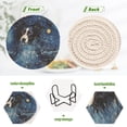 thumbnail image 4 of Dog Starry Sky 6 Pcs Drink Coasters with Holder Absorbent Coasters Woven Coasters for Drinks Table Desk Protection Home Decor, 4 of 7