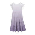 thumbnail image 3 of Lenpel Girls' Summer Dresses Ruffle Short Sleeve Ruffle Tiered Gradient A-Line Dress Casual Midi Sundress 6-15 Y, 3 of 3