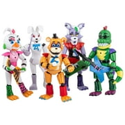 Stocking Stuffers for Kids - Set of 5 Five Nights at Freddy's FNAF 6" Articulated Action Figure Toys, Five Nights at Fre_ddy's Toys, FNAF Security Breach Series Action Figure Fnaf Toys for Kid Gift