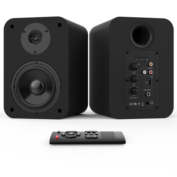 BESTISAN SR04 - Altavoces Bluetooth para Reproductor de grabación, Altavoz de Estudio Alimentado par