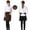 Brown, variant on Clearance Under $2, 1 Pack Waist Apron with 2 Pockets, Half Bistro Apron for Servers and Chefs, Cotton Blend Utility Apron for Restaurant Crafting and Gardening, One Size(Black)