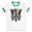 White/Kelly Green, variant on Skeleton Rib Cage Ringer Tee Shirt Unisex Small White/Red