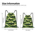 thumbnail image 4 of Drawstring Backpack - Camo Green Classic Splash Proof Small Drawstring Gym Bag for Women Men, Cinch Sports String Bag Backpack for Travel Swimming Beach, 4 of 8