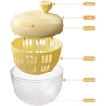thumbnail image 2 of Salad Spinner Yellow Color With Washing And Dehydration Function For Fruit And Vegetables, 2 of 5