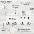 thumbnail image 2 of Space-Saving Wall-Mount Organizer: Key Holder, Mail Rack & Planter - Easy Install, Fashion Style for Home Entryway, 2 of 4