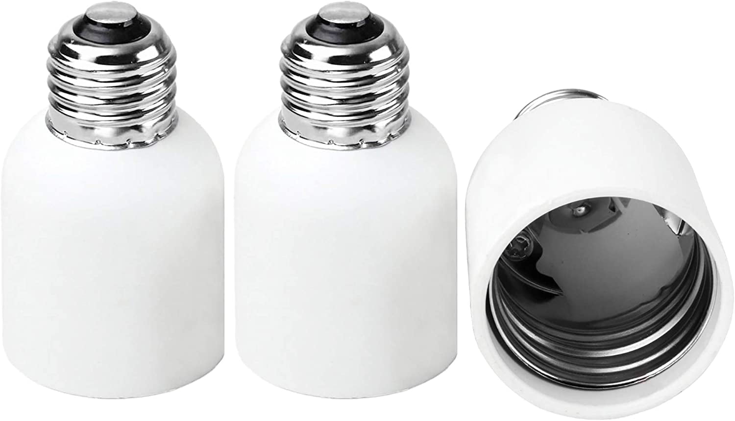 3 Pcs Light Socket Adapter JACKYLED E26 to E39 Adapter Medium Base to