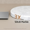 thumbnail image 3 of Free Standing Towel Rack 3X Thicker Round Marble Base for Bathroom Floor, Double T-Shape Towel Rack Stand with 100% Natural Mable Base, 18/8 Stainless Steel, Brushed Finish, BTH237B-2, 3 of 9