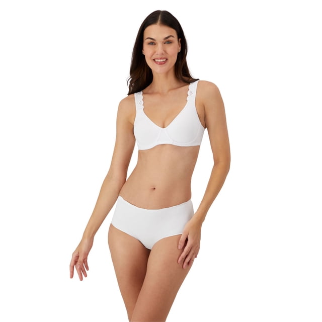 Brasier para Mujer - PLAYTEX - Copas Moldeadas Doble Tela - con Varillas Flexibles - Soporte Cómodo - Modelo 5390 - Estilo Moldeador Color Blanco - Talla 34 C