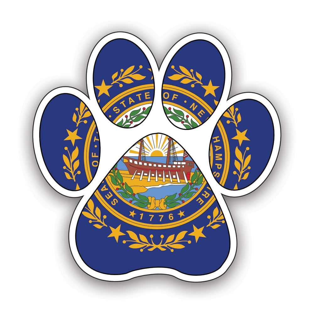 Tennessee State Paw Print Shaped Sticker Decal - Self Adhesive Vinyl Weatherproof Made In Usa Dog Dogs Cat Cats Pet Pets Puppy Prints